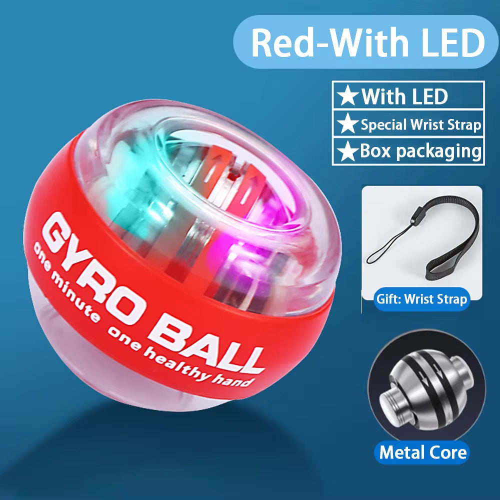 Wrist Power Hand Ball Auto-Start Grip Ball Strengthener Gyroscopic Arm Gyro Hand Ball Home Fitness Forearm Exerciser ﻿