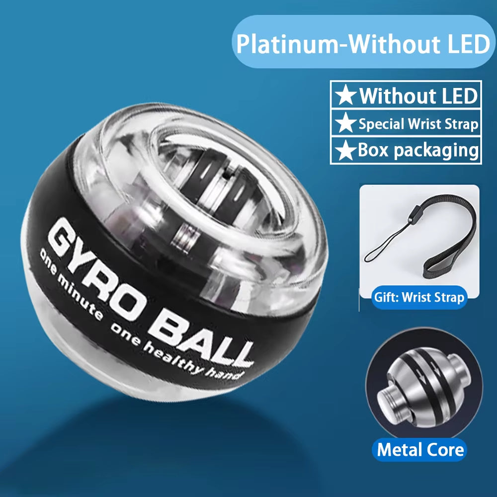 Wrist Power Hand Ball Auto-Start Grip Ball Strengthener Gyroscopic Arm Gyro Hand Ball Home Fitness Forearm Exerciser ﻿