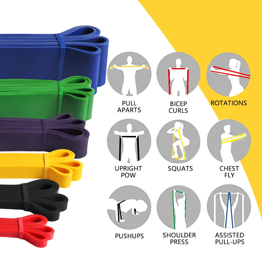Heavy Duty Pilates Resistance Band for Workout Fitness Exercise Elastic Latex Band for Strength Training Crossfit Gym Equipment