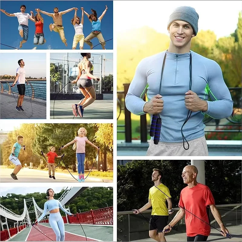 The New Jump Rope Steel Wire Skipping Exercise Adjustable Jumping Fitness Workout Training Home Sport Equipment Tangle-Free
