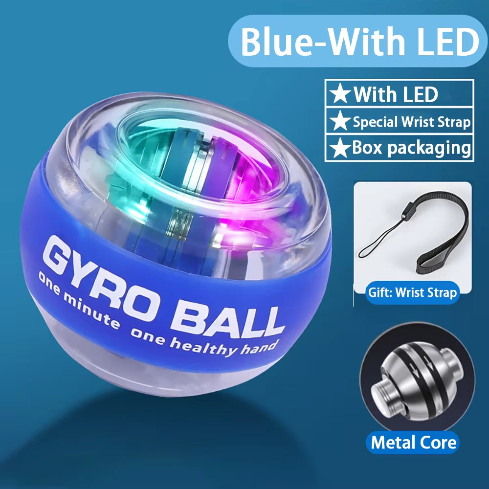 Wrist Power Hand Ball Auto-Start Grip Ball Strengthener Gyroscopic Arm Gyro Hand Ball Home Fitness Forearm Exerciser ﻿