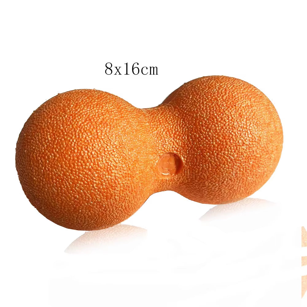 Peanut Fitness Massage Ball Set Yoga Roller Double Lacrosse Mobility Ball for Myofascial Physical Therapy Deep Tissue Massage