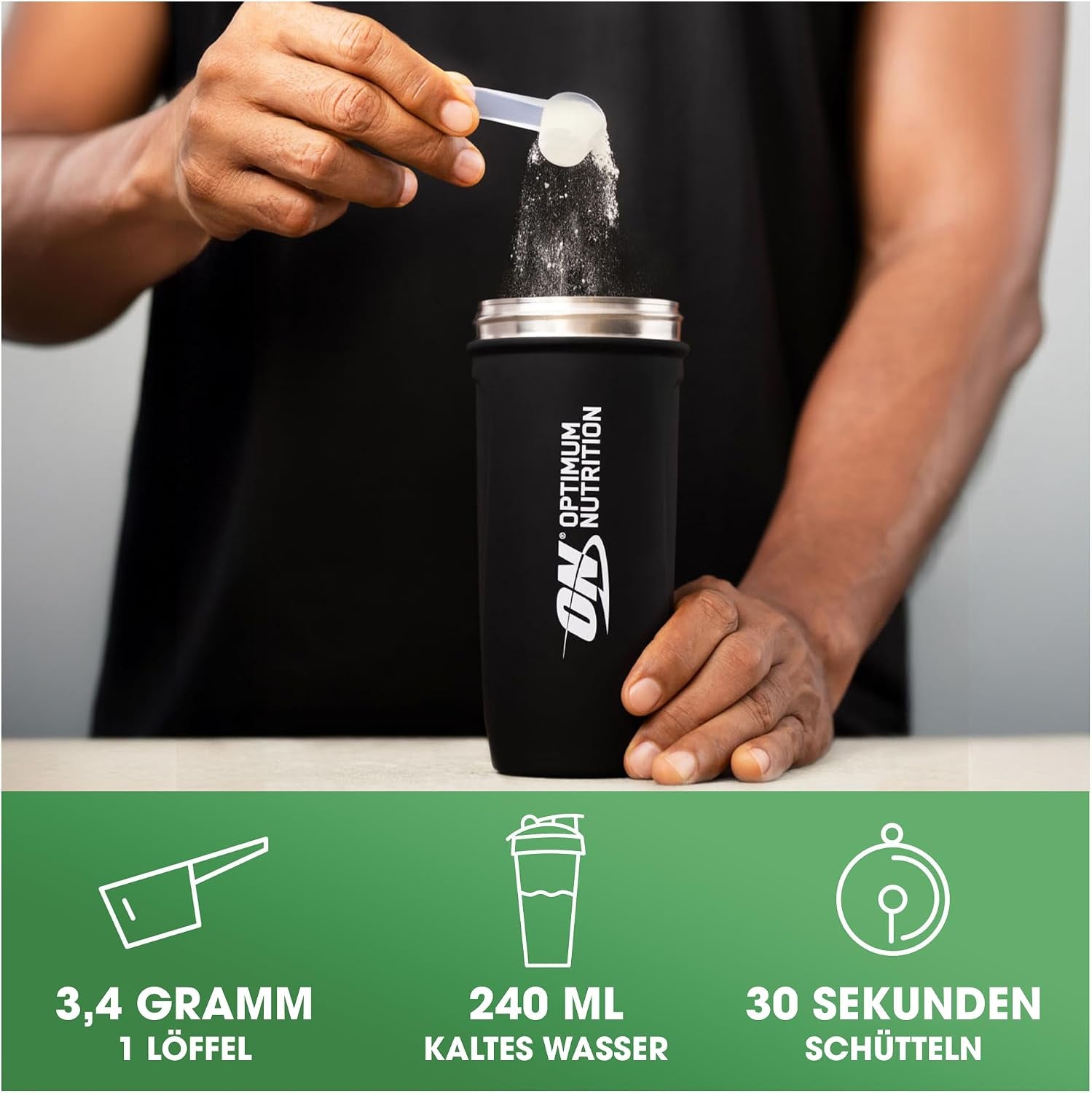 Optimum Nutrition Mikronisiertes Kreatin Pulver, Geschmacksneutral, 317G, 93 Portionen