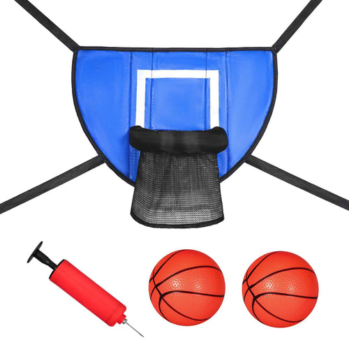 Basketball Hoop for Trampoline with Enclosure Outdoor Fun Universal Basketball Rack Park Trampoline Basketball Toss Game