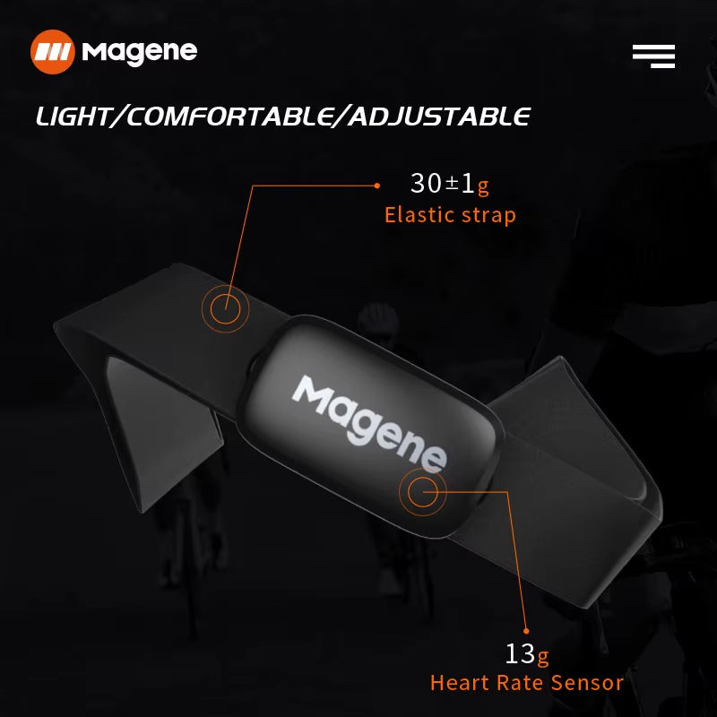 Mover H64 Heart Rate Sensor Dual Mode ANT Bluetooth with Chest Strap Cycling Computer Bike for Wahoo Garmin Sports Monito