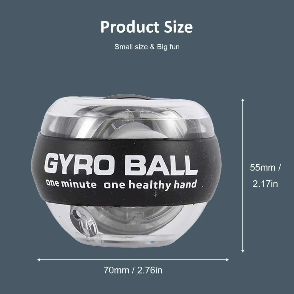 Wrist Power Hand Ball Auto-Start Grip Ball Strengthener Gyroscopic Arm Gyro Hand Ball Home Fitness Forearm Exerciser ﻿