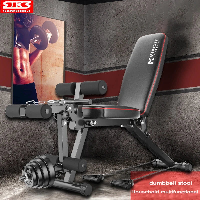 Multi-Functional Fitness Dumbbell Stool, Household Supine Board, Sit Up, Weightlifting Bench
