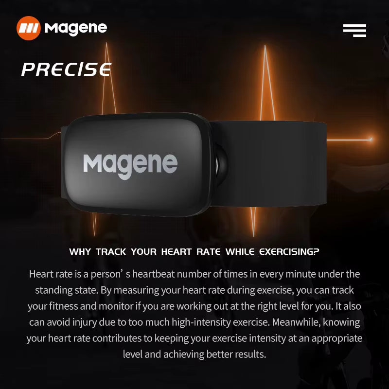 Mover H64 Heart Rate Sensor Dual Mode ANT Bluetooth with Chest Strap Cycling Computer Bike for Wahoo Garmin Sports Monito