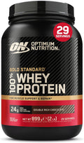 Optimum Nutrition Gold Standard 100% Whey, Proteinpulver, Geschmack Double Rich Chocolate, 899G, 29 Portionen, Verpackung Kann Variieren