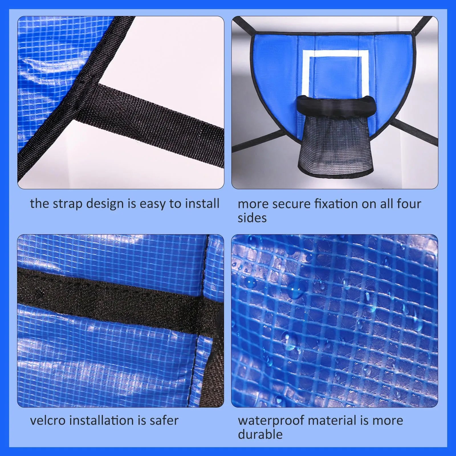 Basketball Hoop for Trampoline with Enclosure Outdoor Fun Universal Basketball Rack Park Trampoline Basketball Toss Game